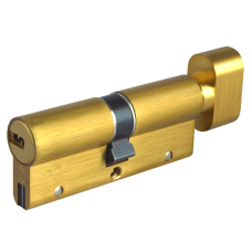 CISA Astral S Euro Key & Turn Cylinder 85mm 45/T40 40/10/T35 Keyed To Differ  - Polished Brass