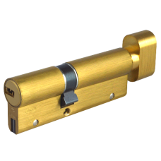 CISA Astral S Euro Key & Turn Cylinder 95mm 40/T55 35/10/T50 Keyed To Differ  - Polished Brass