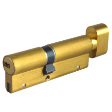 CISA Astral S Euro Key & Turn Cylinder 100mm 45/T55 40/10/T50 Keyed To Differ  - Polished Brass