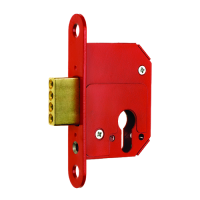 ERA 263 & 363 Fortress BS Euro Deadlock With Cylinder 64mm Keyed To Differ  - Polished Brass