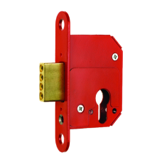 ERA 263 & 363 Fortress BS Euro Deadlock With Cylinder 64mm Keyed To Differ  - Polished Brass