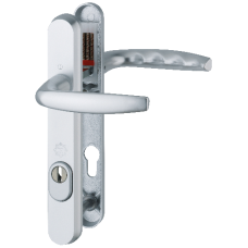 HOPPE Door Furniture PAS24 Atlanta 92mm Centres 122mm Screw Centres  - Silver