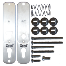 ZONE Back Plate Adaptor Kit For Use With Euro Mortice Case