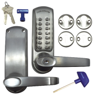 CODELOCKS CL600 Series Digital Lock No Latch CL600 Without Passage Set - Stainless Steel