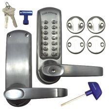 CODELOCKS CL600 Series Digital Lock No Latch CL605 With Passage Set - Stainless Steel