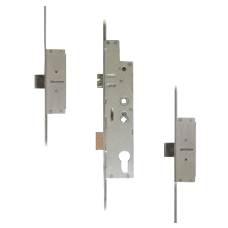 FULLEX Crimebeater 20mm Lever Operated Latch & Deadbolt Twin Spindle - 2 Dead Bolt 35/92-62 20mm Radius Faceplate