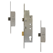 FULLEX Crimebeater 20mm Lever Operated Latch & Deadbolt Twin Spindle - 2 Dead Bolt 45/92-62 20mm Radius Faceplate