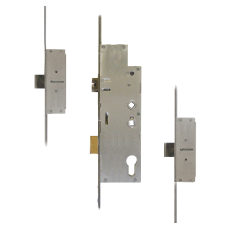 FULLEX Crimebeater 20mm Lever Operated Latch & Deadbolt Twin Spindle - 2 Dead Bolt 55/92-62 20mm Radius Faceplate