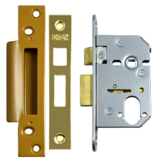 ERA 224 & 324 Dual Profile Sashcase 64mm  - Polished Brass