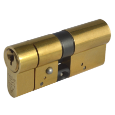 YALE Snap Resistant Euro Double Cylinder 70mm 35/35 30/10/30 Keyed To Differ  - Polished Brass