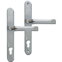 ASEC 92 Lever/Lever UPVC Furniture - 240mm Backplate  - Chrome Plated