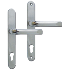 ASEC 92 Lever/Lever UPVC Furniture - 240mm Backplate  - Chrome Plated