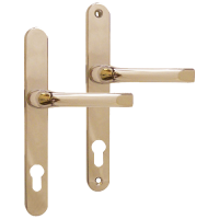 ASEC 92 Lever/Lever UPVC Furniture - 240mm Backplate  - Gold