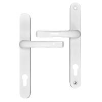 ASEC 92 Lever/Lever UPVC Furniture - 240mm Backplate  - White