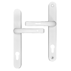 ASEC 92 Lever/Lever UPVC Furniture - 240mm Backplate  - White