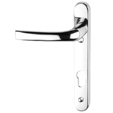 ASEC 92 Lever/Lever UPVC Furniture - 220mm Backplate  - Chrome Plated