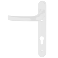 ASEC 92 Lever/Lever UPVC Furniture - 220mm Backplate  - White