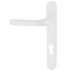 ASEC 92 Lever/Lever UPVC Furniture - 220mm Backplate  - White