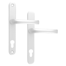 MILA Prolinea 92 Lever/Lever UPVC Furniture - 240mm Backplate  - White