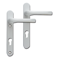 MILA Prolinea 92 Lever/Lever UPVC Furniture - 220mm Backplate  - White