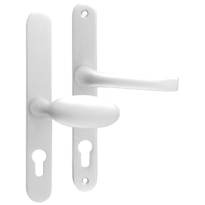 MILA Prolinea 92/62 Offset Lever/Pad UPVC Furniture - 240mm Backplate  - White