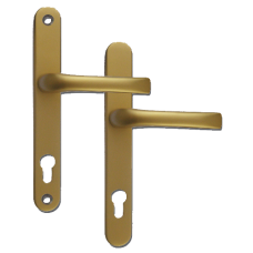 MILA Prolinea 92 Lever/Lever UPVC Furniture - 240mm Backplate  - Gold