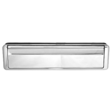 FAB & FIX Nu-Mail UPVC Letter Box 20-40 - 310mm Wide  - Chrome Plated