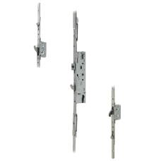 DOORMASTER Professional Lever Operated Latch & Hook - 2 Adjustable Hooks 2 Rollers (UPVC Door) 45/92