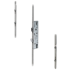 DOORMASTER Universal Lever Operated Latch & Hook - 2 Adjustable Rollers 2 Mushroom (UPVC Door) 45/92