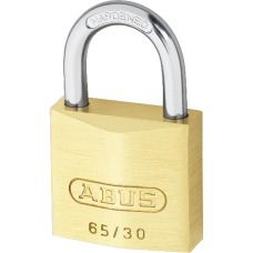 ABUS 65 Series  Open Shackle Padlock 30mm Keyed To Differ 65/30  - Brass