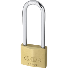 ABUS 65 Series  Long Shackle Padlock 30mm Keyed To Differ 60mm Shackle 65/30HB60  - Brass