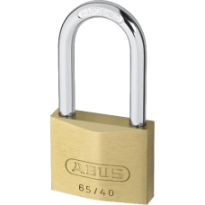 ABUS 65 Series  Long Shackle Padlock 40mm Keyed To Differ 40mm Shackle 65/40HB40  - Brass