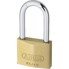 ABUS 65 Series  Long Shackle Padlock 40mm Keyed Alike 6404 40mm Shackle 65/40HB40  - Brass