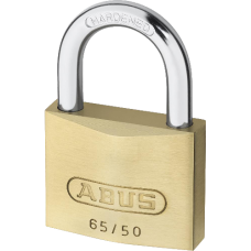 ABUS 65 Series  Open Shackle Padlock 50mm MK 65501 65/50  - Brass