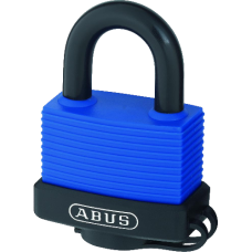 ABUS 70IB Series Aqua Safe Marine Brass Open  Shackle Padlock 45mm Keyed To Differ 70IB/45  - Black & Blue