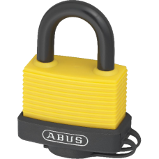 ABUS 70AL Series Aluminium Open Shackle Padlock 53mm KA 6401 70AL  - Yellow