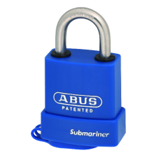 ABUS 83WPIB Series Marine  Open Stainless Steel Shackle Padlock 56.5mm Keyed Alike 2745 83WPIB/53  - Brass