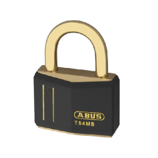 ABUS T84MB Series Brass Open Shackle Padlock 43mm Brass Shackle Keyed Alike 8401 T84MB/40  - Black