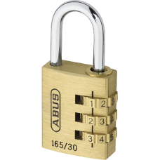 ABUS 165 Series Brass Combination Open Shackle Padlock 30mm 165/30  - Steel