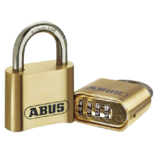 ABUS 180IB Series Brass Combination Open  Shackle Padlock 53mm 180IB/50  - Stainless Steel
