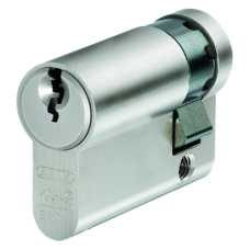 ABUS E60 Series Euro Half NP KD Cylinder 50mm 40/10 Keyed To Differ  - Nickel Plated