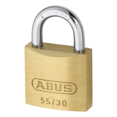 ABUS 55 Series  Open Shackle Padlock 38mm Keyed To Differ 55/40  - Brass