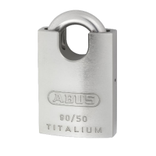 ABUS 90 Series Titalium Stainless Steel Re-Keyable Closed Shackle Padlock 50mm Keyed Alike 2745 90RK/50 