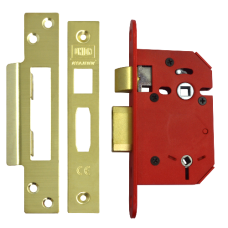 UNION J22WCS StrongBOLT Bathroom Lock 64mm  - Polished Brass