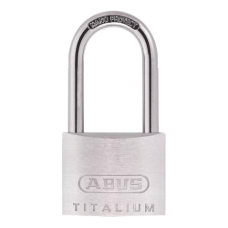 ABUS Titalium 64TI Series Long Shackle Padlock 40mm Keyed To Differ 40mm Shackle 64TI/40HB40  - Silver