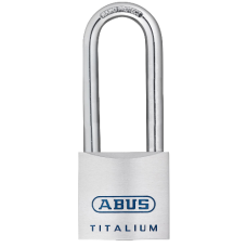 ABUS Titalium 80TI Series Long Shackle Padlock 40mm Keyed To Differ 63mm Shackle 80TI/40HB63  - Silver