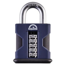 SQUIRE SS50 Stronghold Open Shackle Recodable Combination Padlock 50mm Open Shackle  - Boron Alloy Steel