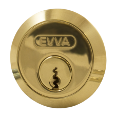 EVVA EPS AZG Rim Cylinder 21B  Keyed To Differ - Polished Brass