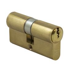 EVVA EPS DZ Double Euro Cylinder 21B 62mm 31-31 26-10-26 Keyed To Differ  - Polished Brass