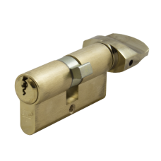 EVVA EPS KDZ Key & Turn Euro Cylinder KD 21B 62mm 31-T31 26-10-T26  - Polished Brass
